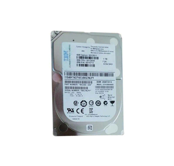 00Y5711 - IBM 1TB 7200RPM SAS 6Gb/s 2.5-inch Hard Drive