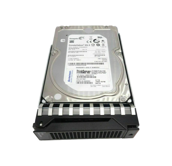 03T7867 - Lenovo 3TB 7200RPM SATA 6Gb/s Hot-Swappable 3.5-inch Removable Hard Drive for ThinkServer