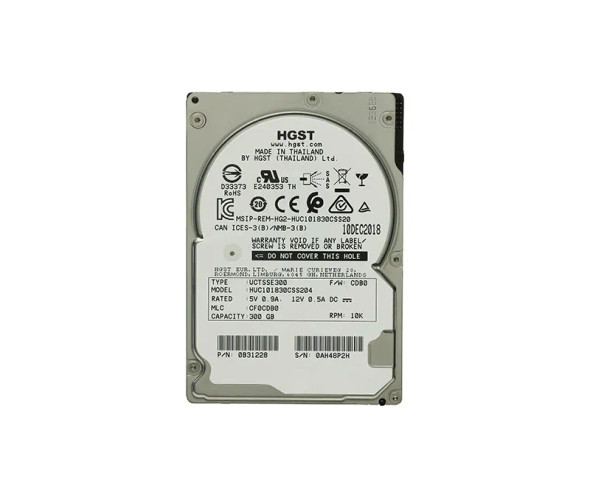 0B31228 - HGST Ultrastar C10K1800 300GB 10000RPM SAS 12Gb/s 128MB Cache (512n) 2.5-inch Hard Drive
