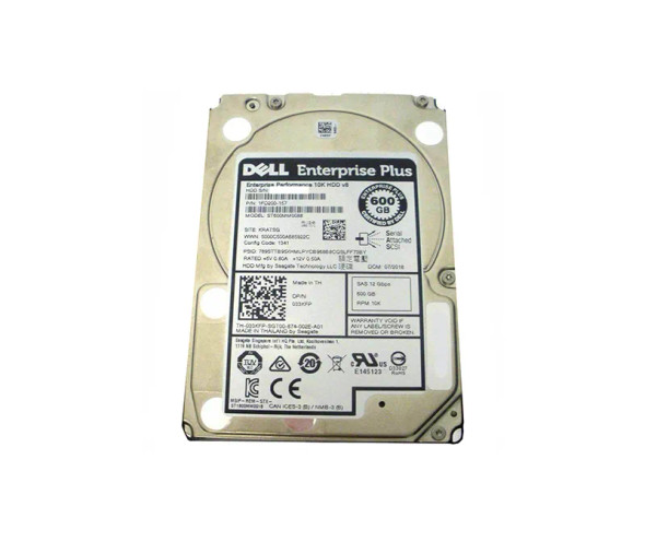 33KFP - Dell EqualLogic 600GB 10000RPM SAS 12Gb/s 16MB Cache 2.5-inch Hard Drive