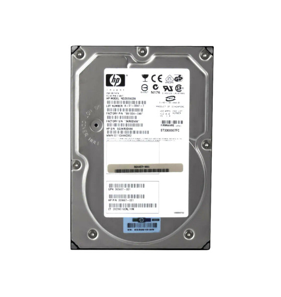 365607-001 - HP 250GB 10000RPM Fibre Channel 2Gb/s Hot-Swappable 3.5-inch Hard Drive