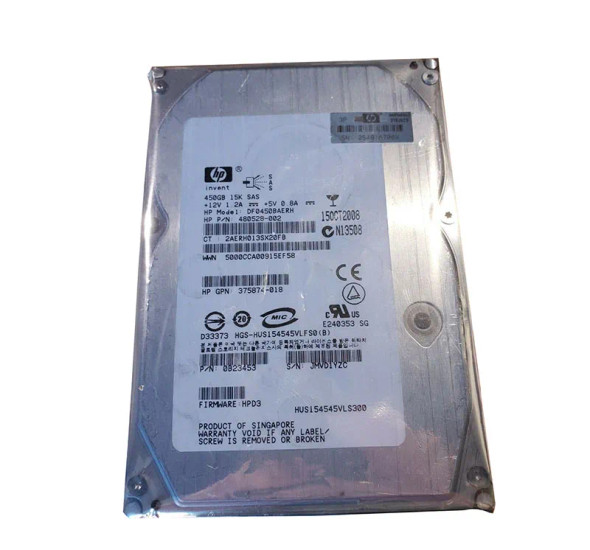 375874-018 - HP 450GB 15000RPM SAS 3Gb/s Dual Port Hot-Swappable 3.5-inch Hard Drive