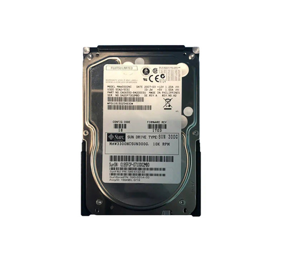 390-0254 - Sun 300GB 10000RPM Ultra-320 SCSI 80-Pin Hot-Swappable 3.5-inch Hard Drive