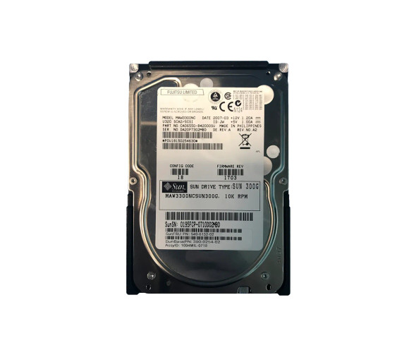 3900254-01 - Sun 300GB 10000RPM Ultra-320 SCSI Hot-Swappable 3.5-inch Hard Drive