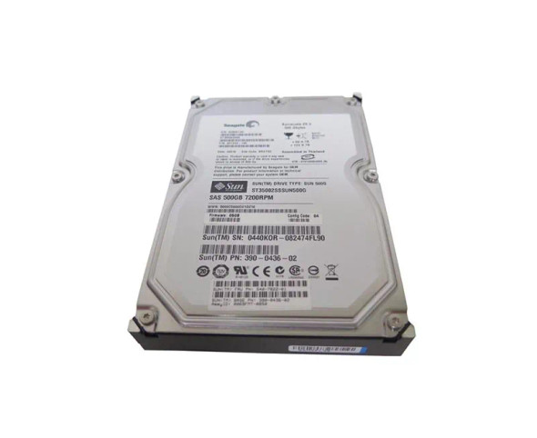 390-0436 - Sun 500GB 7200RPM SAS 3Gb/s 3.5-inch Hard Drive