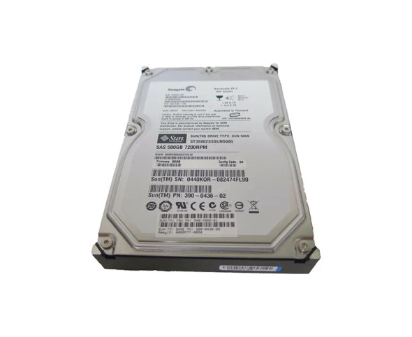 390-0436-02 - Sun 500GB 7200RPM SAS 3Gb/s 16MB Cache 3.5-inch Hard Drive