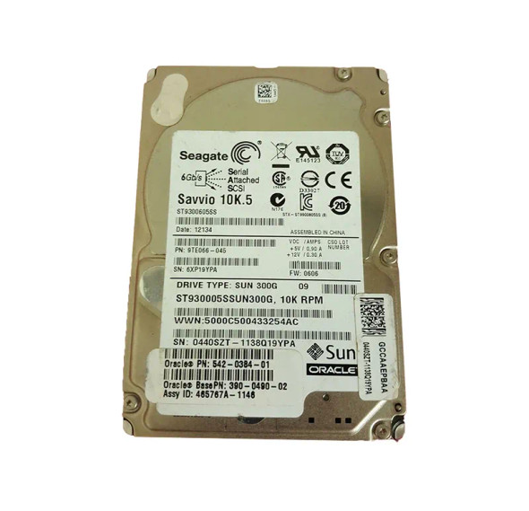 390-0490-01 - Sun 300GB 10000RPM SAS 6Gb/s 16MB Cache Hot-Swappable 2.5-inch Hard Drive
