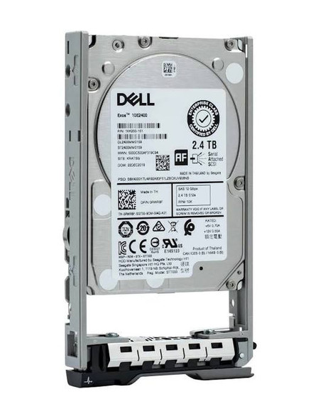 400-BBDY - Dell 2.4TB 10000RPM SAS 12Gb/s Hot-Swappable 256MB Cache (512e) 2.5-inch Hard Drive with Tray for Poweredge And Powervault Server
