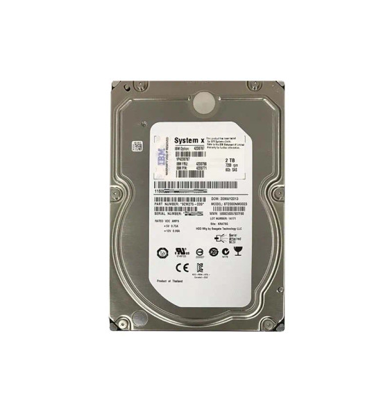 42D0767 - IBM 2TB 7200RPM SAS 6Gb/s Hot-Swappable 3.5-inch Hard Drive