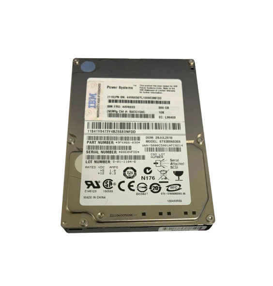 44V6838 - IBM 300GB 10000RPM SAS 6Gb/s Hot-Swappable 2.5-inch Hard Drive