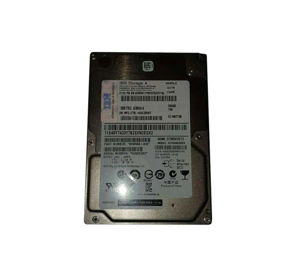 45W9611 - IBM 300GB 15000RPM SAS 6Gb/s Hot-Swappable 2.5-inch Hard Drive