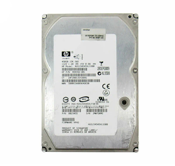 484992-001 - HP 450GB 15000RPM SAS 3Gb/s Dual Port Hot-Swappable 3.5-inch Hard Drive