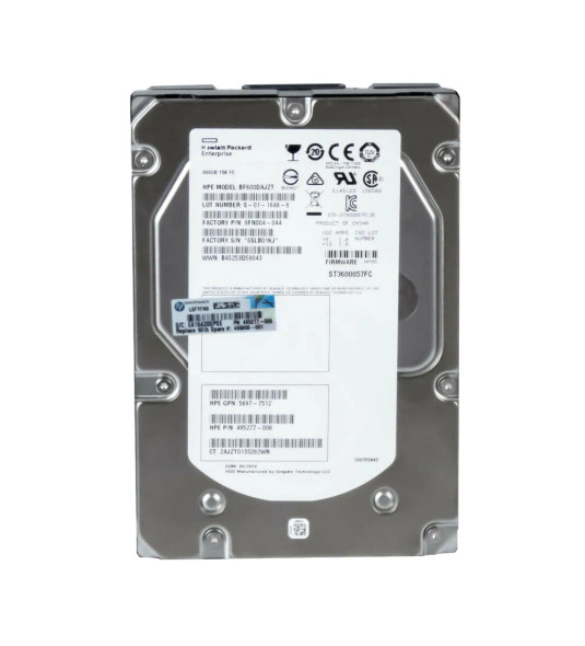 495277-006 - HP 600GB 15000RPM Fibre Channel 4Gb/s Dual Port Hot-Swappable 3.5-inch Hard Drive