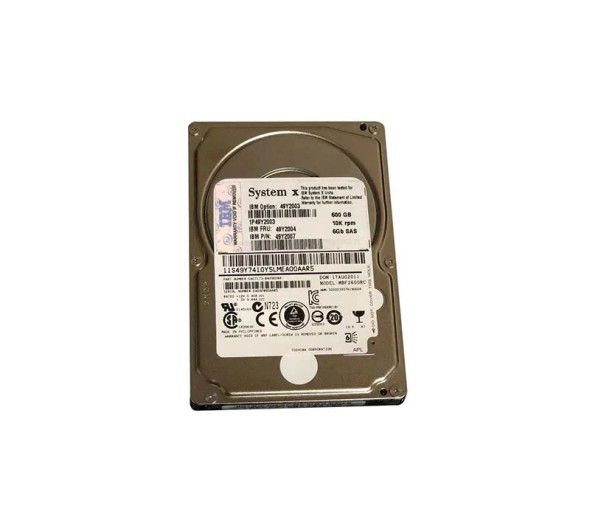 49Y2007 - IBM 600GB 10000RPM 64MB Cache SAS 6Gb/s Hot-Swappable 2.5-inch Hard Drive