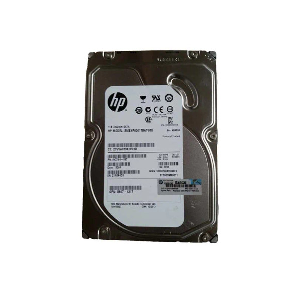 5697-1217 - HP 1TB 7200RPM SATA 6Gb/s Hot-Swappable 64MB Cache gable 3.5-inch Hard Drive