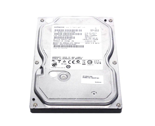 588597-001 - HP 250GB 7200RPM SATA 3Gb/s Hot-Pluggable NCQ 3.5-inch Hard Drive