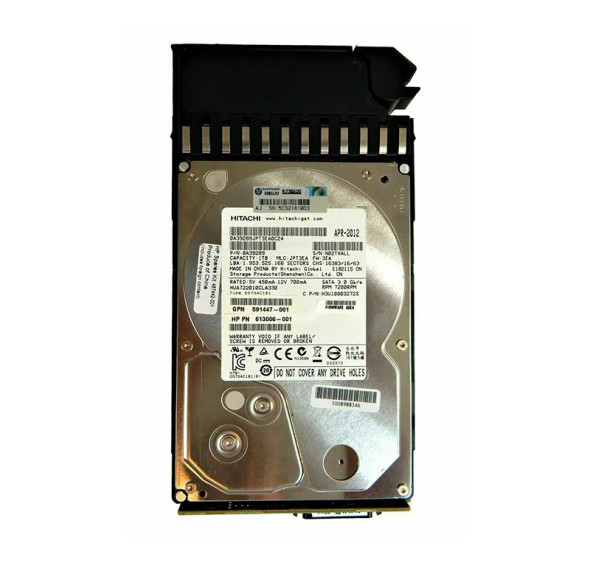 591447-001 - HP 1TB 7200RPM SATA 3Gb/s Dual Port LFF 3.5-inch Hard Drive with Tray for MSA2