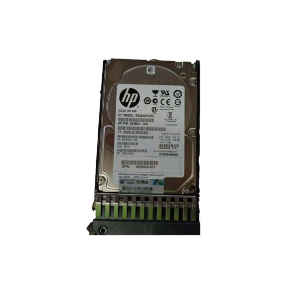 669009-001 - HP E 900GB 10000RPM SAS 6Gb/s Hot-Swappable (512n) 2.5-inch Hard Drive with Tray for MSA