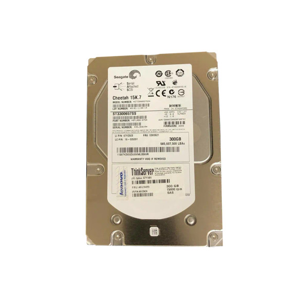 67Y1481 - Lenovo 300GB 15000RPM SAS 6Gb/s Hot-Swappable 3.5-inch Hard Drive