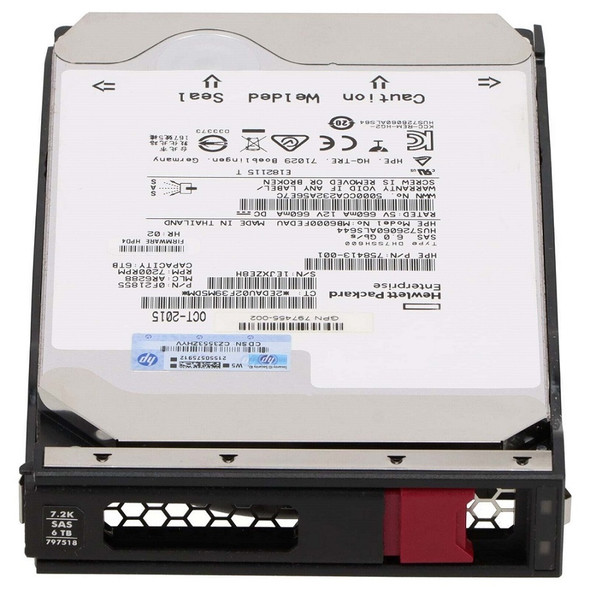 797263-B21 - HPE 6TB 7200RPM SAS 6Gb/s Midline 3.5-inch Hard Drive
