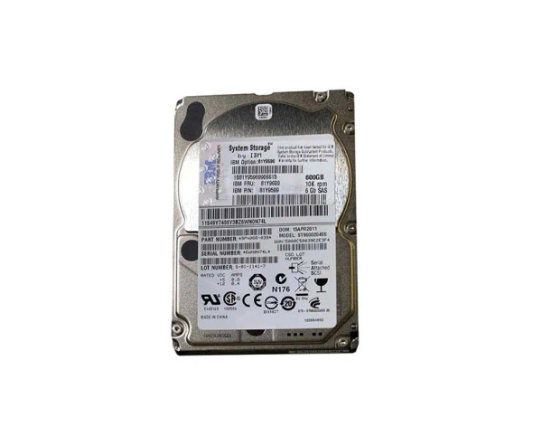 81Y9599 - IBM 600GB 10000RPM SAS 6Gb/s Hot-Swappable 16MB Cache 2.5-inch Hard Drive with Tray