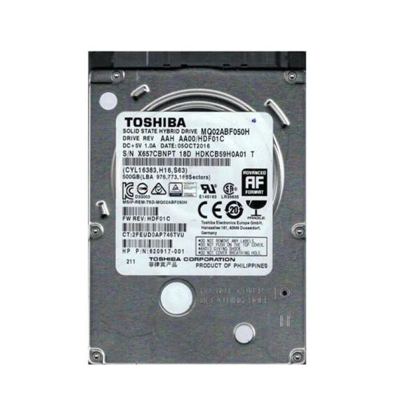 820917-001 - HP 500GB 5400RPM SATA 6Gb/s 2.5-inch Internal Hard Drive