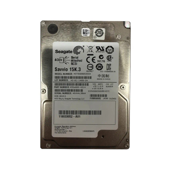9SW066-431 - Seagate Savvio 15K.3 Series 300GB 15000RPM SAS 6Gb/s 64MB Cache2.5-inch Hard Drive