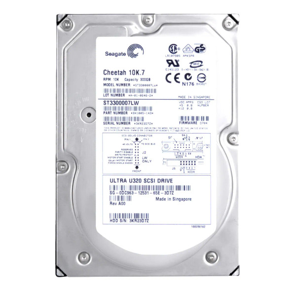 DC963 - Dell 300GB 10000RPM Ultra-320 SCSI 68-Pin 3.5-inch Hard Drive