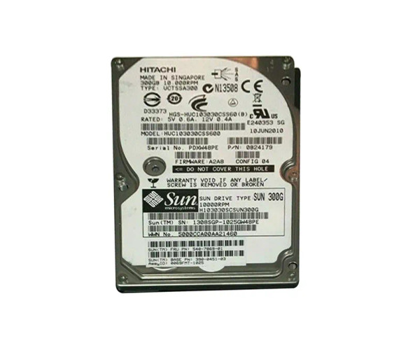 H103030SCSUN300G - Sun 300GB 10000RPM SAS 6Gb/s Hot-Swappable 16MB Cache 2.5-inch Hard Drive with Tray