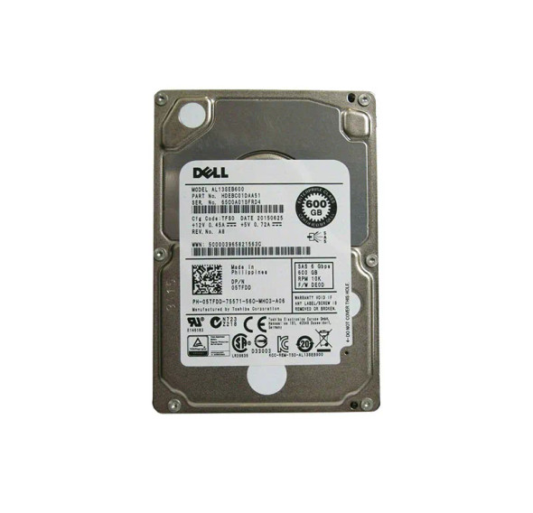 HDEBC01DAA51 - Dell 600GB 10000RPM SAS 6Gb/s 64MB Cache 2.5-inch Hard Drive