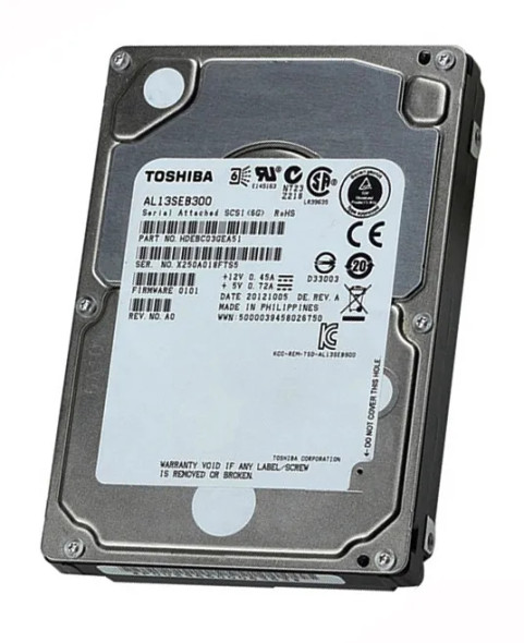 HDEBC03DAA51 - Toshiba 300GB 10000RPM SAS 6Gb/s 64MB Cache 2.5-inch Hard Drive