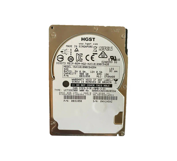 HUC101890CS4204 - HGST Ultrastar C10K1800 900GB 10000RPM 128MB Cache SAS 12Gb/s (SE / 512e) 2.5-inch Hard Drive