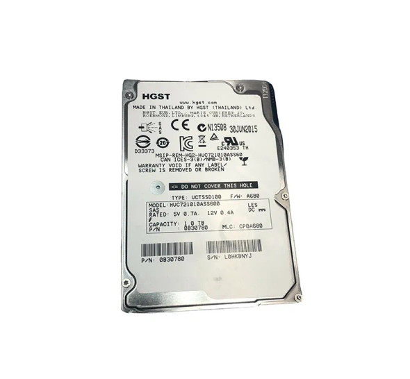 HUC721010ASS600 - HGST Ultrastar C7K1000 1TB 7200RPM SAS 6Gb/s 64MB Cache (512e) 2.5-inch Hard Drive