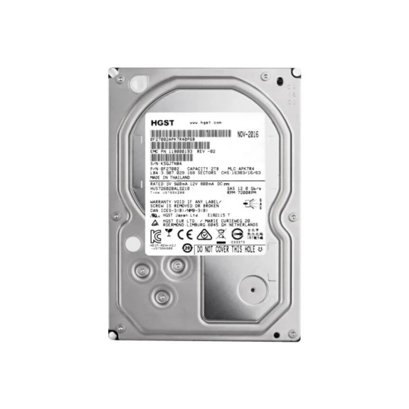 HUS726020ALS210 - HGST Ultrastar 7K6000 2TB 7200RPM SAS 12Gb/s 128MB Cache (ISE / 512n) 3.5-inch Hard Drive