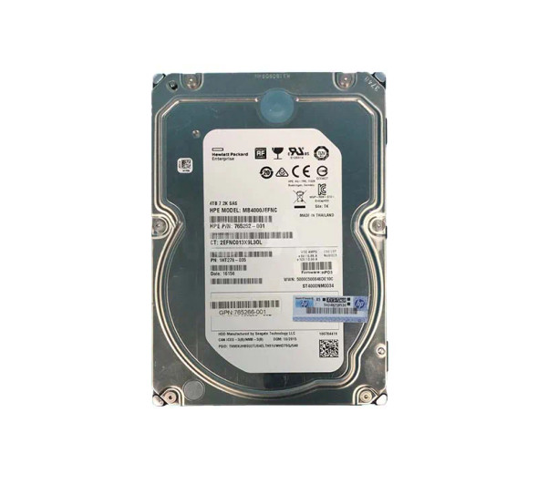MB4000JEFNC - HPE 4TB SAS 12Gb/s Hot-Swappable Midline 7200RPM (512e) 3.5-inch Hard Drive with Smart Carrier for ProLiant G8 and G9