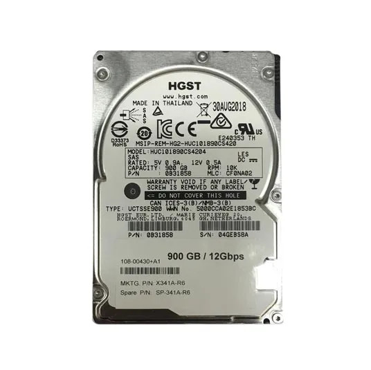 SP-341A-R6 - NetApp 900GB 10000RPM SAS 12Gb/s 2.5-inch Hard Drive