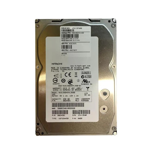 SP-411A-R5 - NetApp 450GB 15000RPM SAS 6Gb/s 64MB Cache 3.5-inch Hard Drive with Tray for EXN3000