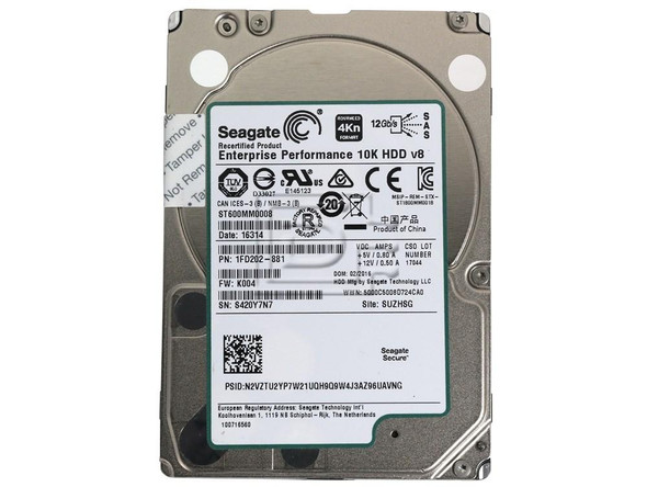 ST600MM0008 - Seagate Enterprise Performance 10K.8 600GB 10000RPM 128MB Cache SAS 12Gb/s 2.5-inch Hard Drive