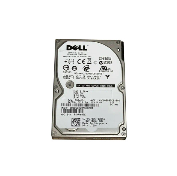 U709K - Dell 300GB 10000RPM SAS 6Gb/s 64MB Cache 2.5-inch Hard Drive