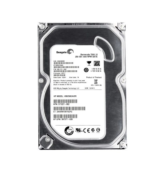VB0250EAVER - HP 250GB 7200RPM SATA 3Gb/s Hot-Swappable 3.5-inch Hard Drive