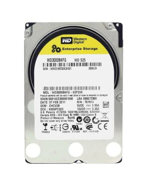 WD3000BKFG-02P2V0 - Western Digital S25 300GB 10000RPM SAS 6Gb/s 16MB Cache 2.5-inch Hard Drive