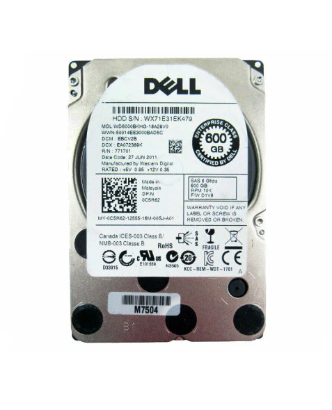 WD6000BKHG-18A29V - Western Digital S25 600GB 10000RPM SAS 6Gb/s 32MB Cache 2.5-inch Hard Drive