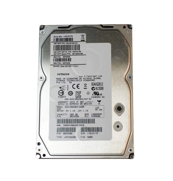 X287A-R5 - NetApp 300GB 15000RPM SAS 3Gb/s Hot-Swappable 16MB Cache 3.5-inch Hard Drive with Tray