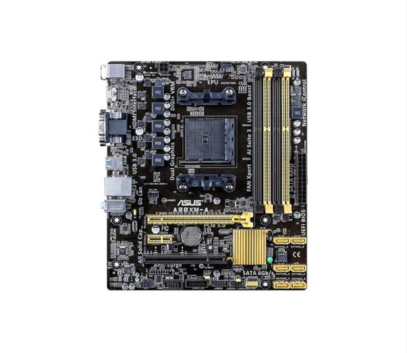A88XM-A - Asus Socket FM2+ AMD A88X Chipset Micro-ATX System Board (Motherboard) Supports Athlon / A-Series DDR3 4x DIMM