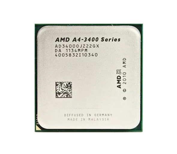 AD3400OJZ22HX - AMD A4-3400 Dual-core (2 Core) 2.7GHz 1MB L2 Cache Socket FM1 Processor