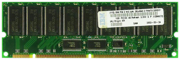 IBM 1GB 133MHz PC133 DIMM ECC Registered CL3 168-Pin Memory Module