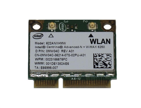Dell Wireless Advanced-N + WiMAX 6250 802.11a/b/g/n PCI mini Wireless Network Card