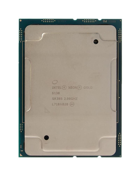 Dell 2.00GHz 10.40GT/s UPI 27.5MB L3 Cache Socket LGA3647 Intel Xeon Gold 6138 20-Core Processor Upgrade