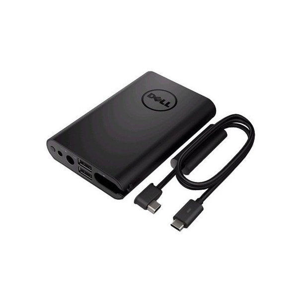 Dell-IMSourcing Power Companion (12,000 mAh) USB-C PW7015MC For Notebook, USB Device, Mobile Device, Smartphone, Tablet PC 12000 mAh 5 V DC Output 2 x Black