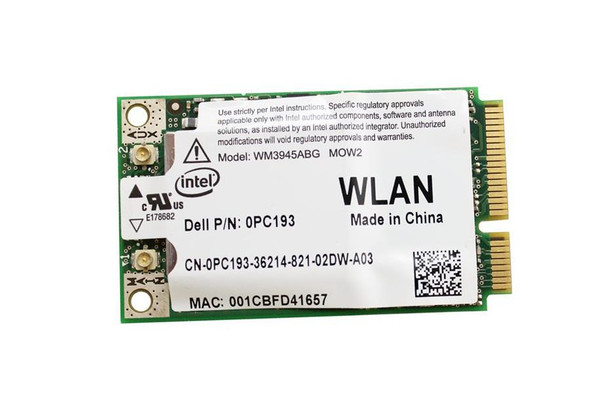 WM3945ABG - Intel Mini PCI Express PRO Wireless Laptop Card